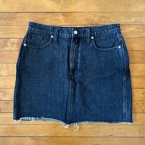 Madewell Black Denim Mini Skirt 30